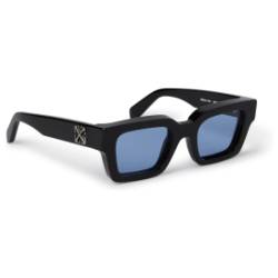 Off-White Unisex OERI126 Virigil L 1040 black Gläser SONNENBRILLEN Acetat Schwarz Hellblau Quadratisch Normal von Off-White