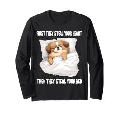 Pekinese Schlafpyjama Nachthemd Langarmshirt von Official Sleep Pajamas Nightgown Sleepwear Co.