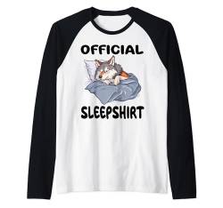 Wolf Offizielles Sleepshirt Pyjama Nachthemd Raglan von Official Sleep Pajamas Nightgown Sleepwear Co.