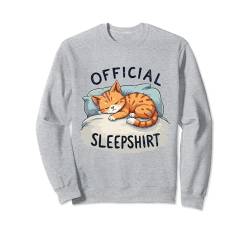 Cat Pet Offizieller Schlaf-Pyjama, Nachthemd, lustige Katzenliebhaber Sweatshirt von Official Sleep Pajamas Nightgown Sleepwear Tees