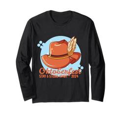 Oktoberfest 2024 6 Stein Apart Bier Oktober Lustig Trinken Langarmshirt von Oktoberfest 2024 6 Stein Apart Beer October Party