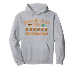 Oktoberfest 2024 6 Stein Apart Bier Oktober Lustig Trinken Pullover Hoodie von Oktoberfest 2024 6 Stein Apart Beer October Party