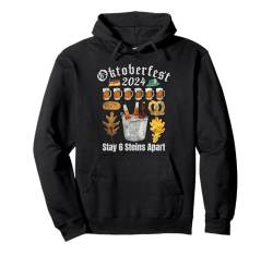 Oktoberfest 2024 6 Stein Apart Bier Oktober Lustig Trinken Pullover Hoodie von Oktoberfest 2024 6 Stein Apart Beer October Party