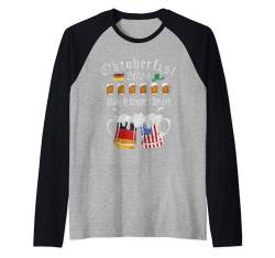 Oktoberfest 2024 6 Stein Apart Bier Oktober Lustig Trinken Raglan von Oktoberfest 2024 6 Stein Apart Beer October Party