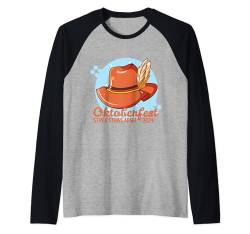 Oktoberfest 2024 6 Stein Apart Bier Oktober Lustig Trinken Raglan von Oktoberfest 2024 6 Stein Apart Beer October Party