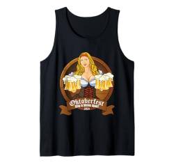 Oktoberfest 2024 6 Stein Apart Bier Oktober Lustig Trinken Tank Top von Oktoberfest 2024 6 Stein Apart Beer October Party