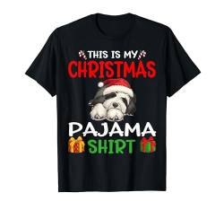 Süßer Old English Sheepdog "This is my Christmas" Schlafanzug T-Shirt von Old English Sheepdog Christmas Pajamas & Nightgown