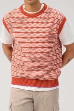 OLYMP Casual Modern Fit Weste rot, Gemustert von Olymp