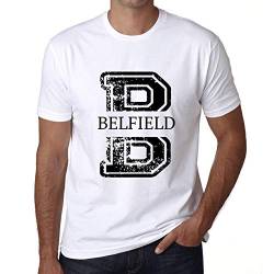 Herren Grafik T-Shirt Belfield Öko-Verantwortlich Vintage Jahrgang Kurzarm Lustige Druck Geburtstag Geschenk Mann Weiss L von One in the City