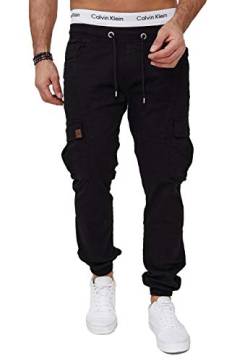 OneRedox Herren Chino Pants Jeans Joggchino Hose Jeanshose Skinny Fit Modell H-3412 Schwarz 34 von OneRedox