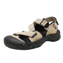 Onewus Herren Retro Geschlossene Zehen Sandalen – Stilvolle & Bequeme Geschlossene Zehen Sandalen für Sommerabenteuer (Gelb,41) von Onewus