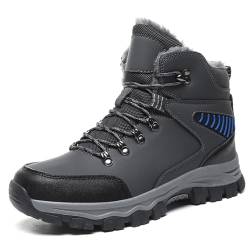 Onewus Outdoor Herren Berg Baumwolle Schuhe Rutschfeste niedrig Geschnittene Schneestiefel Langlebig und Bequem zum Wandern und für Winteraktivitäten (Grau,40 EU) von Onewus