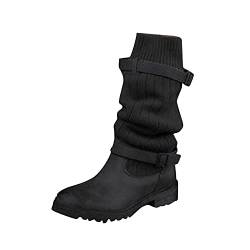 Oneyuan Stiefeletten Damen Herbst Winter Winterstiefeletten Retro Ankle Boots Comfort Schnürstiefelette Stiefelette Schneestiefel Damen Schuhe Schnürstiefel von Oneyuan