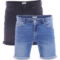 Only & Sons Jeans Shorts Herren ONSPLY Regular Fit 2er Pack von Only & Sons