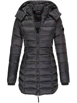 Onsoyours Daunenjacke Damen Mit Kapuze Elegant Daunen Steppjacke Frauen Reißverschluss Winter Warm Parka Jacke Casual Puffer Ubergangsjacke Schwarz XS von Onsoyours