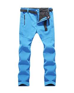 Onsoyours Hosen Damen Outdoor Atmungsaktiv Wanderhose Softshellhose Thermohose Trekkinghose Arbeitshose Sporthose Funktionshose A Hellblau M von Onsoyours