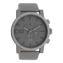 Oozoo Timepieces Herren Uhr in Grau metallic | Armbanduhr Herren mit Lederarmband | Schöne Uhr für Männer | Edle Analog Herrenuhr (48mm Gehäuse) in rund C11312 von Oozoo