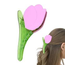 Blumen-Haarspangen für Frauen – starker Halt, hawaiianische Haarspangen für Mädchen, exquisiter Clip, dünn, große Kiefer-Accessoires von Opilroyn