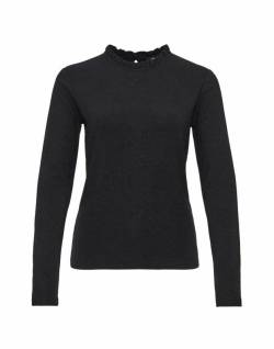 Opus Damen Langarmshirt Sanba, Schwarz von Opus