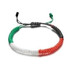 OralGos Verstellbares Freundschaftsarmband ISR PLE Flagge, buntes Armband, glatte Befürworter für Frieden, Handkette für Friedensunterstützer, Baumwollseil von OralGos