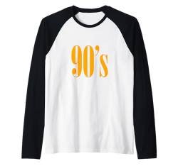 Orange Grafik 90er Jahre Retro Motto I love 90's Orange Raglan von Orange Grafik Orange Farb-T-Shirt