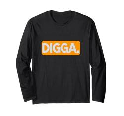 Orange Grafik Digga Lustiger Spruch Kumpel Mama Slang Jugend Langarmshirt von Orange Grafik Orange Farb-T-Shirt