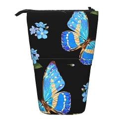 Bunte Schmetterling Ständer Bleistifthalter Einziehbare Teleskop Bleistift Fall Niedlich Stift Tasche Pop Up Bleistift Tasche Tragbare Multifunktionale Make-up Tasche Schreibwaren Organizer für Schule von OrcoW