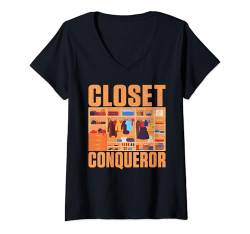 Damen Closet Conqueror Organizer T-Shirt mit V-Ausschnitt von Organizing Gifts