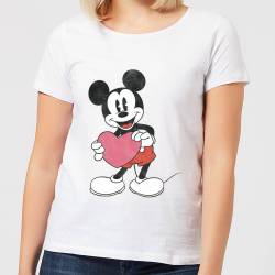 Disney Mickey Mouse Heart Gift Frauen T-Shirt - Weiß - XXL von Original Hero