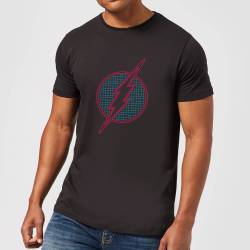 Justice League Flash Retro Grid Logo Men's T-Shirt - Black - L von Original Hero