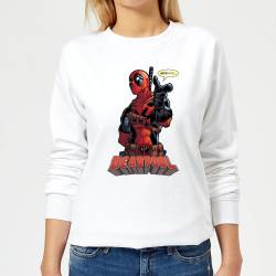 Marvel Deadpool Hey You Damen Pullover - Weiß - XXL von Original Hero