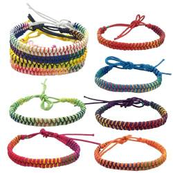 10 Stück Verstellbar Freundschaft Armbänder, Unisex Handgefertigt Geflochten Wickelarmband, Multicolor Gewebte Dünn Saiten, Kinder Mädchen Jungen Glücksarmbänder von Ormromra