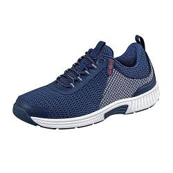 Orthofeet Orthopädischer Herren Sneaker Edgewater Blau, Größe 43.5 Weit von Orthofeet