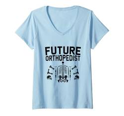 Damen Future Orthopäde Orthopädische Chirurgen Orthopäden Ortho T-Shirt mit V-Ausschnitt von Orthopedic Surgeon Orthopedist Gifts