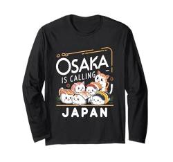 Asian City Vacation Travel to Japan Cute Osaka Langarmshirt von Osaka Reiseoutfit für Männer und Frauen