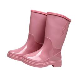 Oshhni Damen-Gummistiefel, Regenschuhe, wasserdicht, PVC, vielseitig einsetzbar, rutschfeste Regenstiefel, Gartenstiefel zum Angeln, belebte Stadtstraßen, 40 von Oshhni