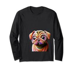 mops kleiner hund große augen niedlich kopf baby Langarmshirt von Ossi Fun design