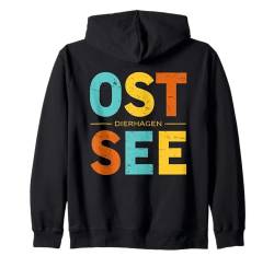 Ostseebad Dierhagen Ostsee Darß Küste Meer Strand Retro Kapuzenjacke von Ostsee Ostseeküste Ostseebad Urlaubsort Souvenir