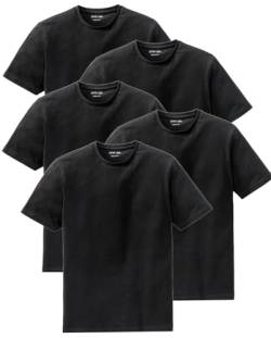 Otto Kern T Shirt Herren im 5er Pack, 5X Kurzarm-Shirts Rundhals, atmungsaktive T-Shirts Herren Schwarz und Weiß aus 100% Baumwolle, Gr. M-4XL von Otto Kern