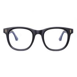 OuShiun Blaulichtblockierende Lesebrille, Modische Lesebrille für Damen und Herren mit Federscharnier, Bequeme Quadratische Lesebrille mit UV-Schutz (Schwarz 1,5+) von OuShiun