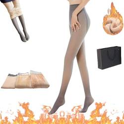 Oueet Heat Tech Translucent Superstretch Pantyhose Leggings, Heat Tech Translucent Leggings (S-M, Gray A 220G) von Oueet