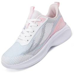 Sneaker Damen Turnschuhe Laufschuhe Sportschuhe Joggingschuhe Running Schuhe Walkingschuhe Outdoor Straßenlaufschuhe Atmungsaktiv Rosa 36 EU von Ouoruee