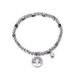Ouran Stretch-Perlenarmbänder für Damen, Charm-Armband aus Edelstahl mit elastischem Kristallband, Geschenk für Freunde, 5,5 cm, Kristall, Zirkonia von Ouran