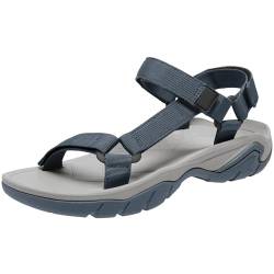 OutPro Sandalen Damen, Wandersandalen Damen, modische Damen-Sportsandalen für den Sommer,bequeme wasserdichte, mit Fußgewölbeunterstützung, lässiges Camping, Strand, Outdoor, Blau, 38-EU von OutPro