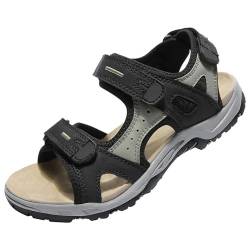 OutPro Wandersandalen für Damen, Bequeme Sportsandalen Wasserdichte für Spaziergänge am Strandwasser mit Fußgewölbeunterstützung, Schwarz 40 von OutPro