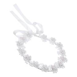 Outanaya braut kopfschmuck Feenkrone Hochzeit Stirnband Haarschmuck für Damen wedding hair accessories brauthaatschmuck Haarschmuck für die Braut Kristall Stirnband Polymer-Ton Weiß von Outanaya