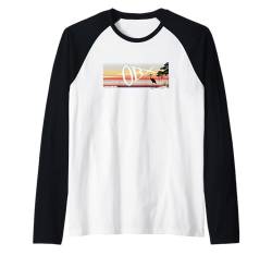 Outer Banks OBX Pelican N.C. Sunset Panel Logo Raglan von Outer Banks