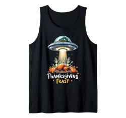 Thanksgiving Türkei Alien UFO UAP Feast Tank Top von Outer Space Thanksgiving Boys Girls Men Women Tees