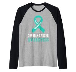 Bandstütze Warrior Ovarian Cancer Awareness, Blaugrün Raglan von Ovarian Cancer Awareness Products (Lwaka)
