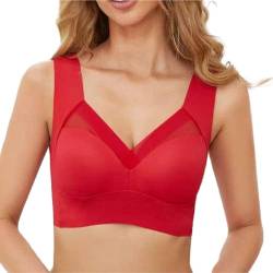 Oveallgo Hatme Haltungskorrektur BH, Hatmeo BH, Wmbra BH Original, Wmbra Haltungskorrektur BH Ohne Bügel (DE/NL/SE/PL, Alphanumerisch, 4XL, Regular, Regular, Rot) von Oveallgo